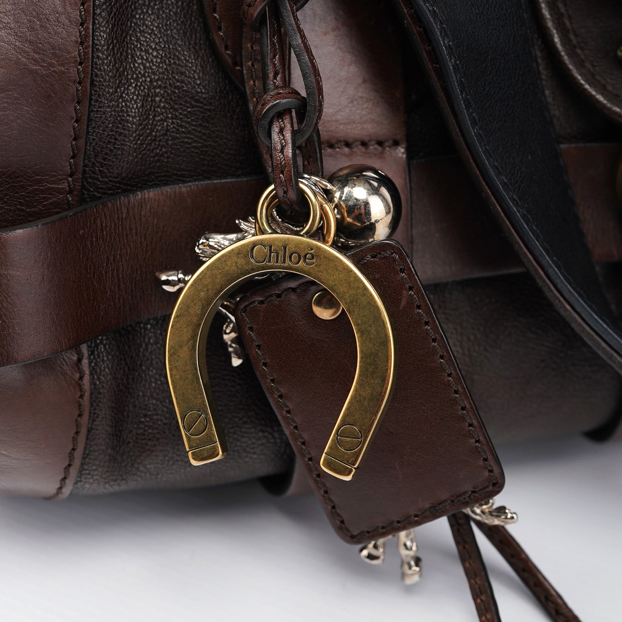 Brown Leather Kerala Tote Bag