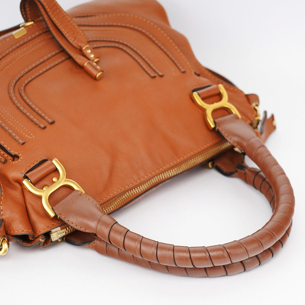 Brown Leather Marcie 2-Way Bag