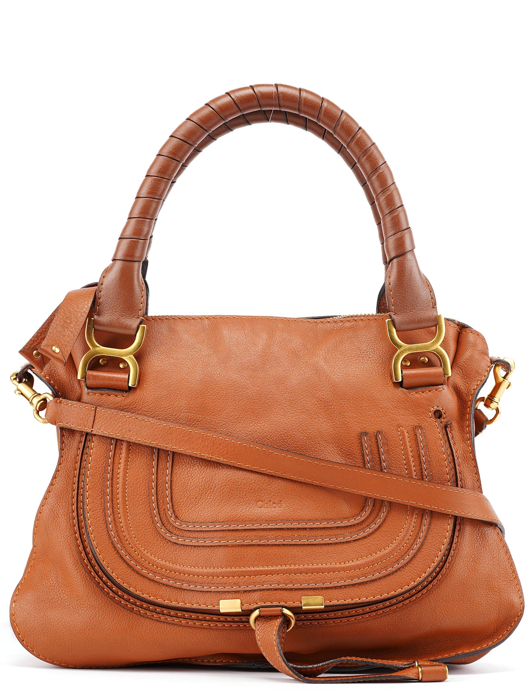 Brown Leather Marcie 2-Way Bag