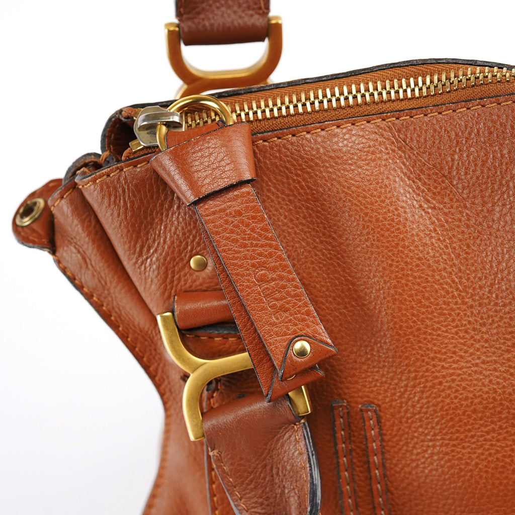 Brown Leather Marcie 2-Way Bag