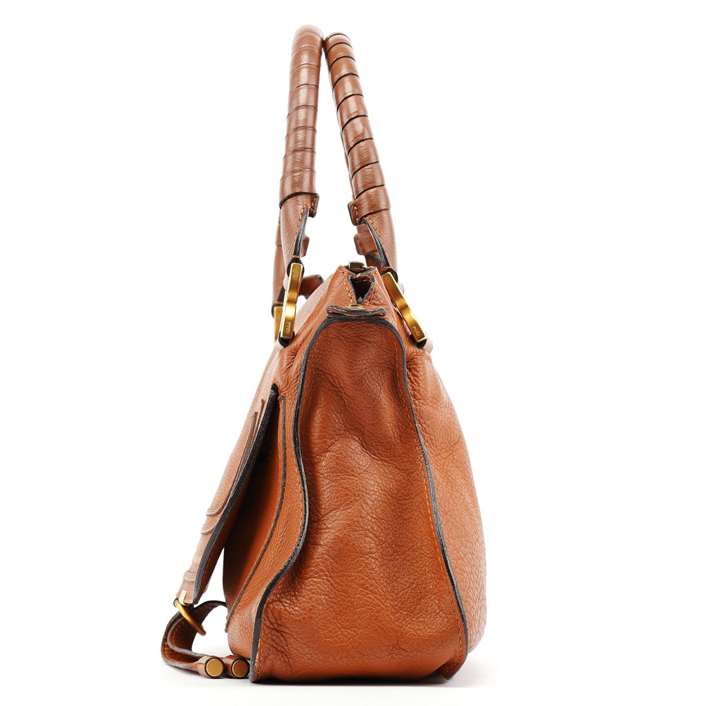 Brown Leather Marcie 2-Way Bag