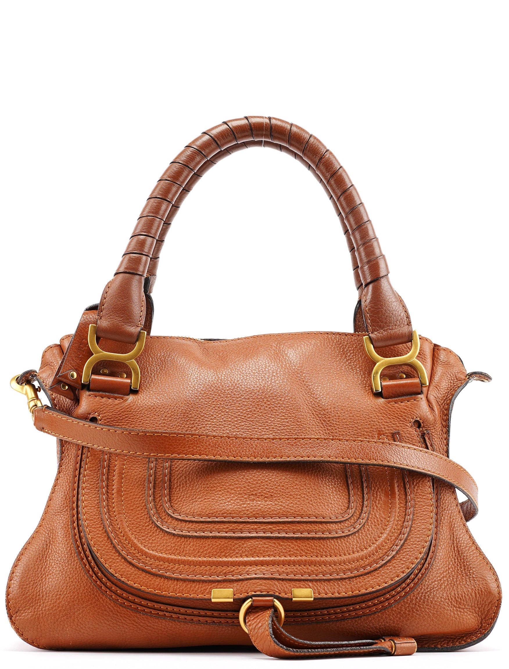 Brown Leather Marcie 2-Way Bag