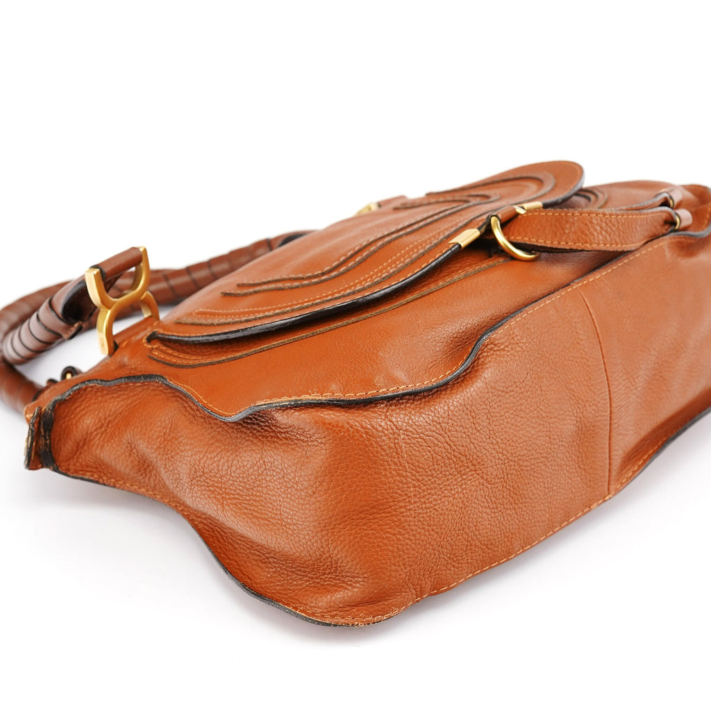Brown Leather Marcie 2-Way Bag