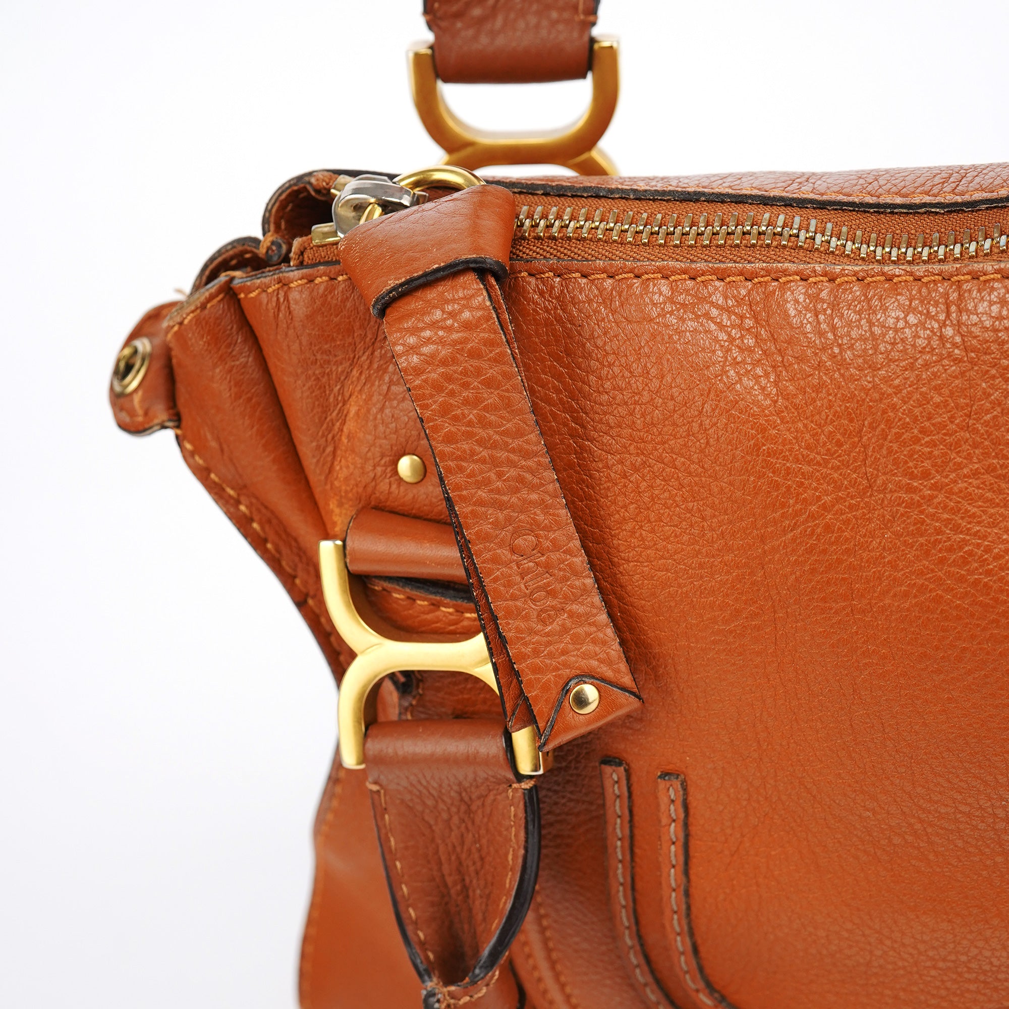 Brown Leather Marcie 2-Way Bag
