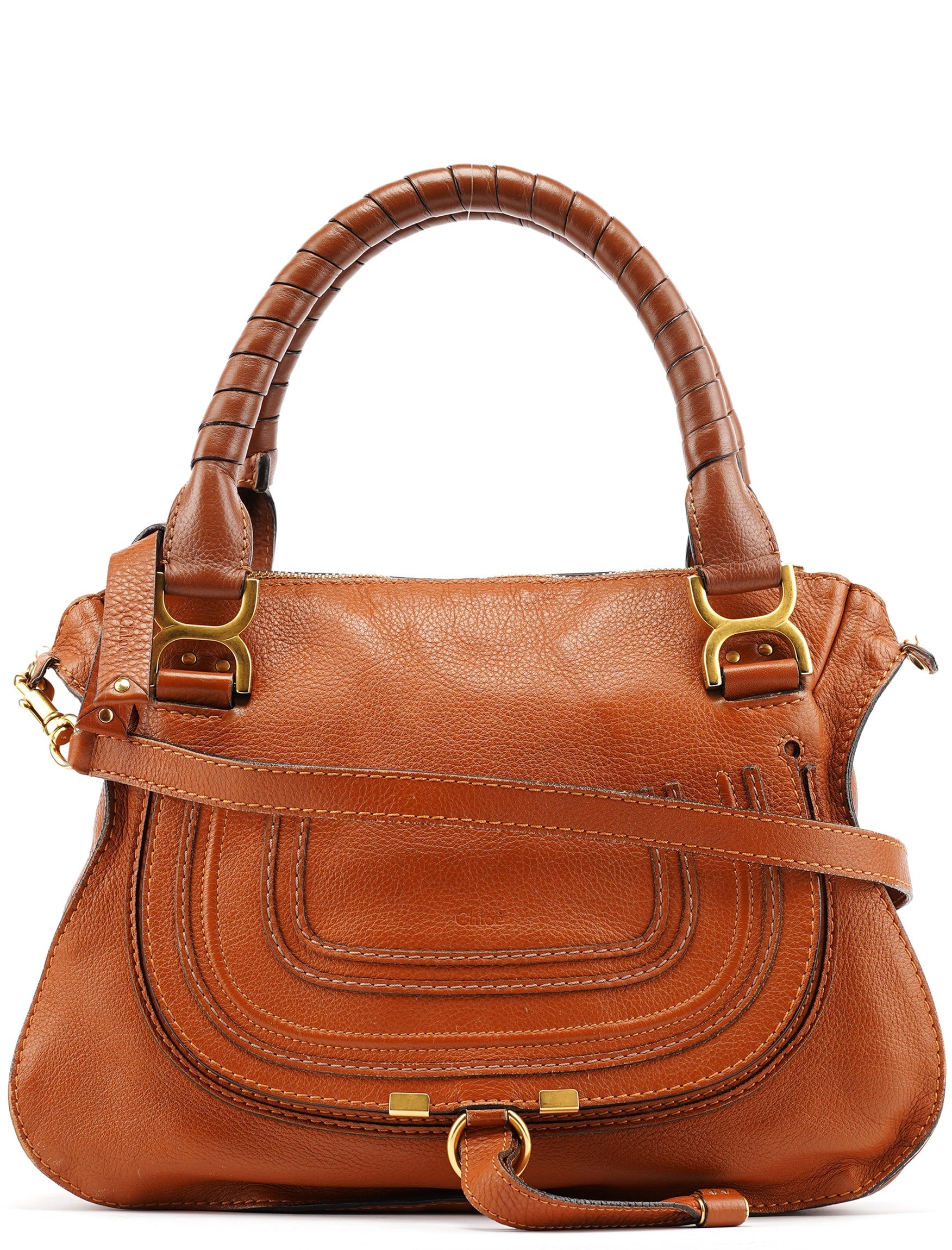 Brown Leather Marcie 2-Way Bag