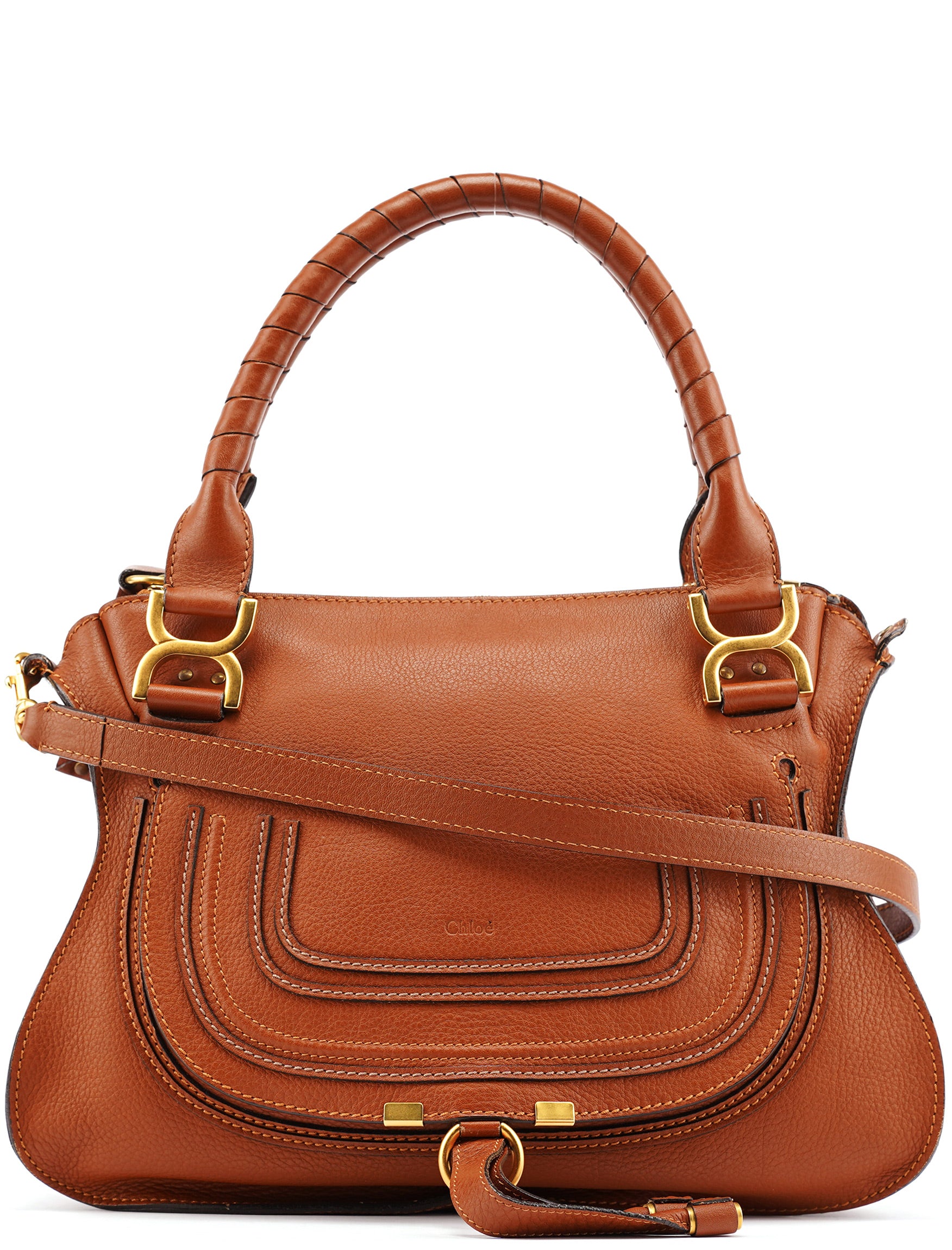 Brown Leather Marcie 2-Way Bag