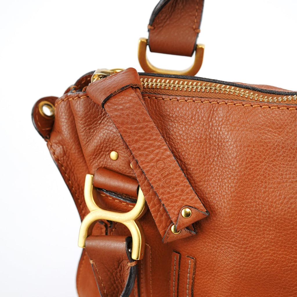 Brown Leather Marcie 2-Way Bag