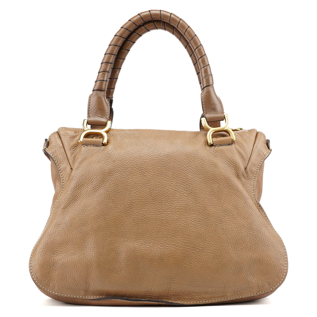 Brown Leather Marcie Handbag