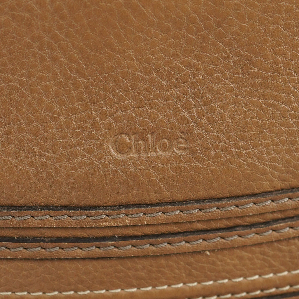 Brown Leather Marcie Handbag