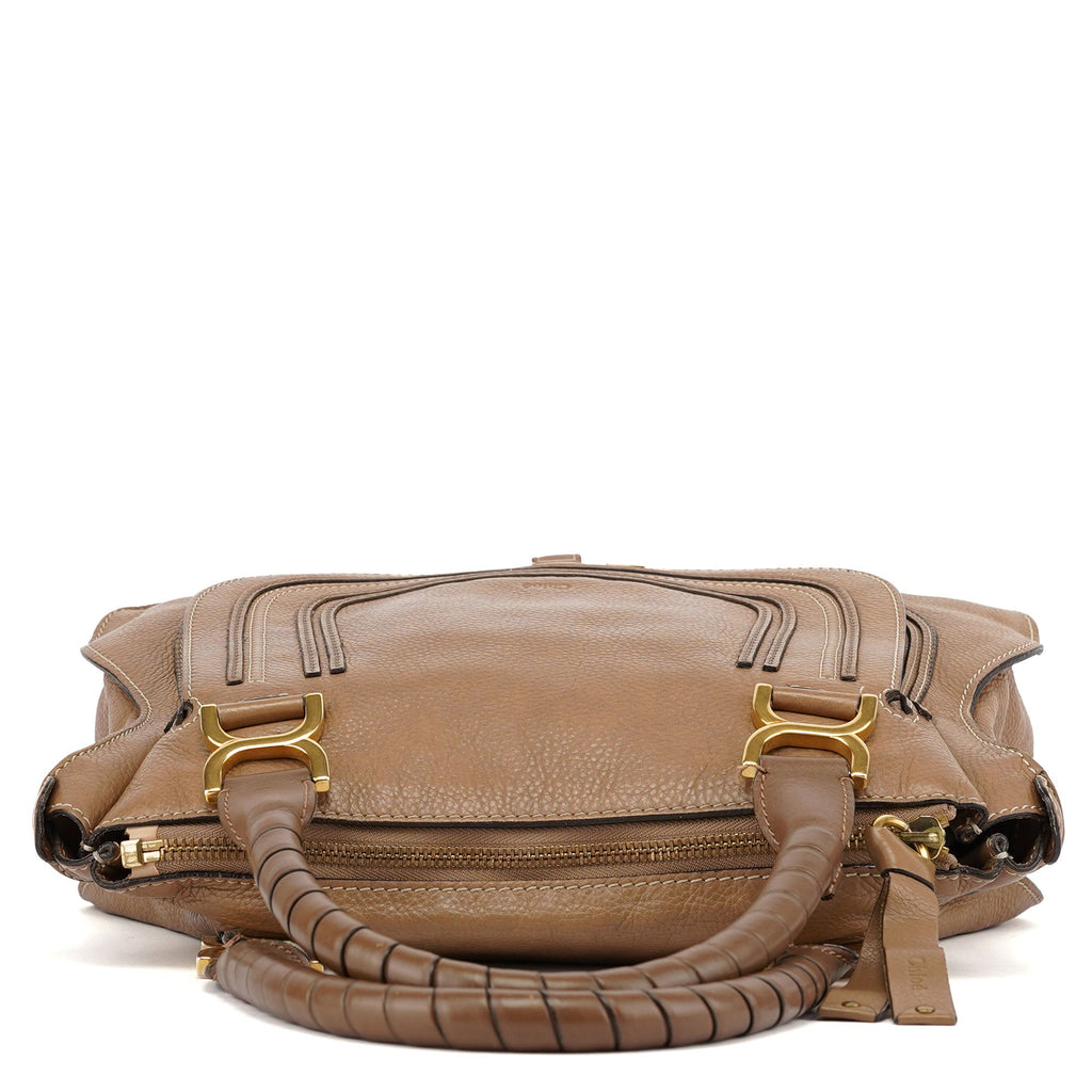 Brown Leather Marcie Handbag