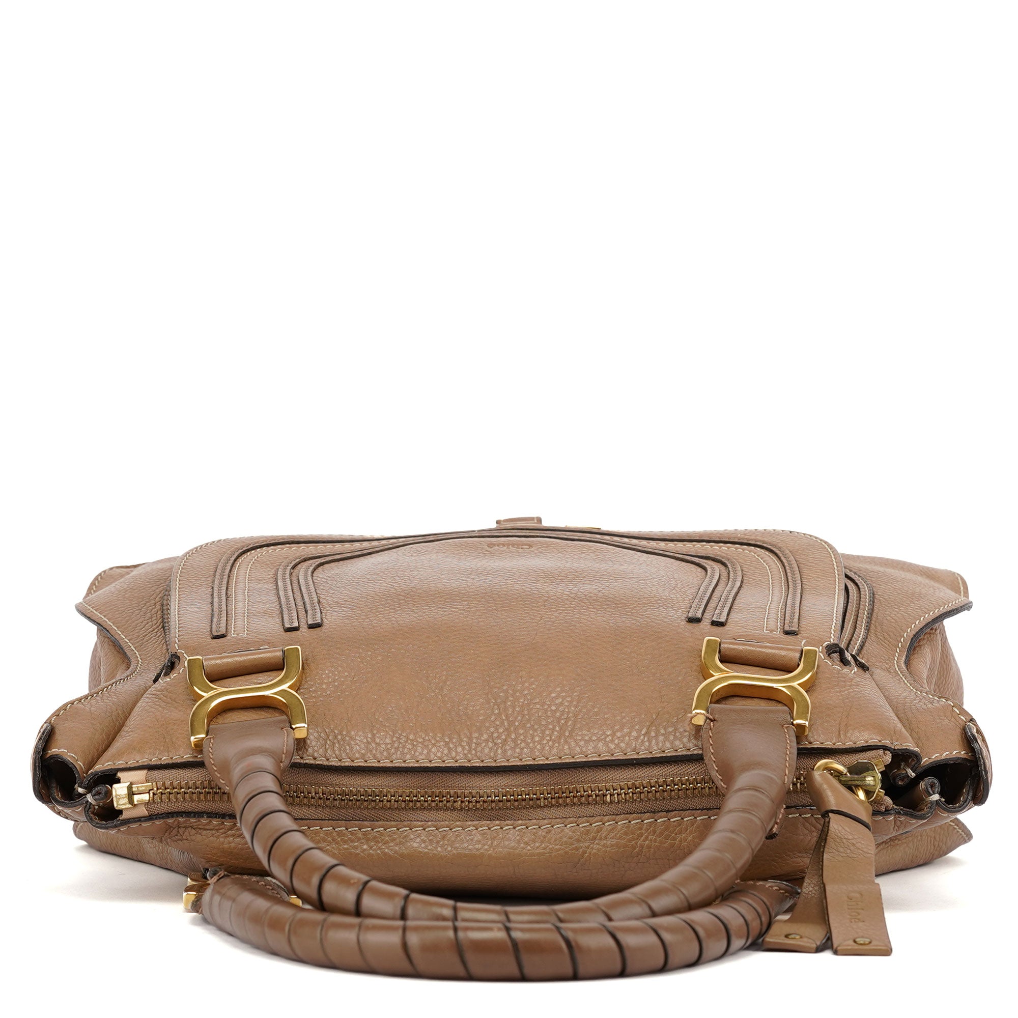 Brown Leather Marcie Handbag
