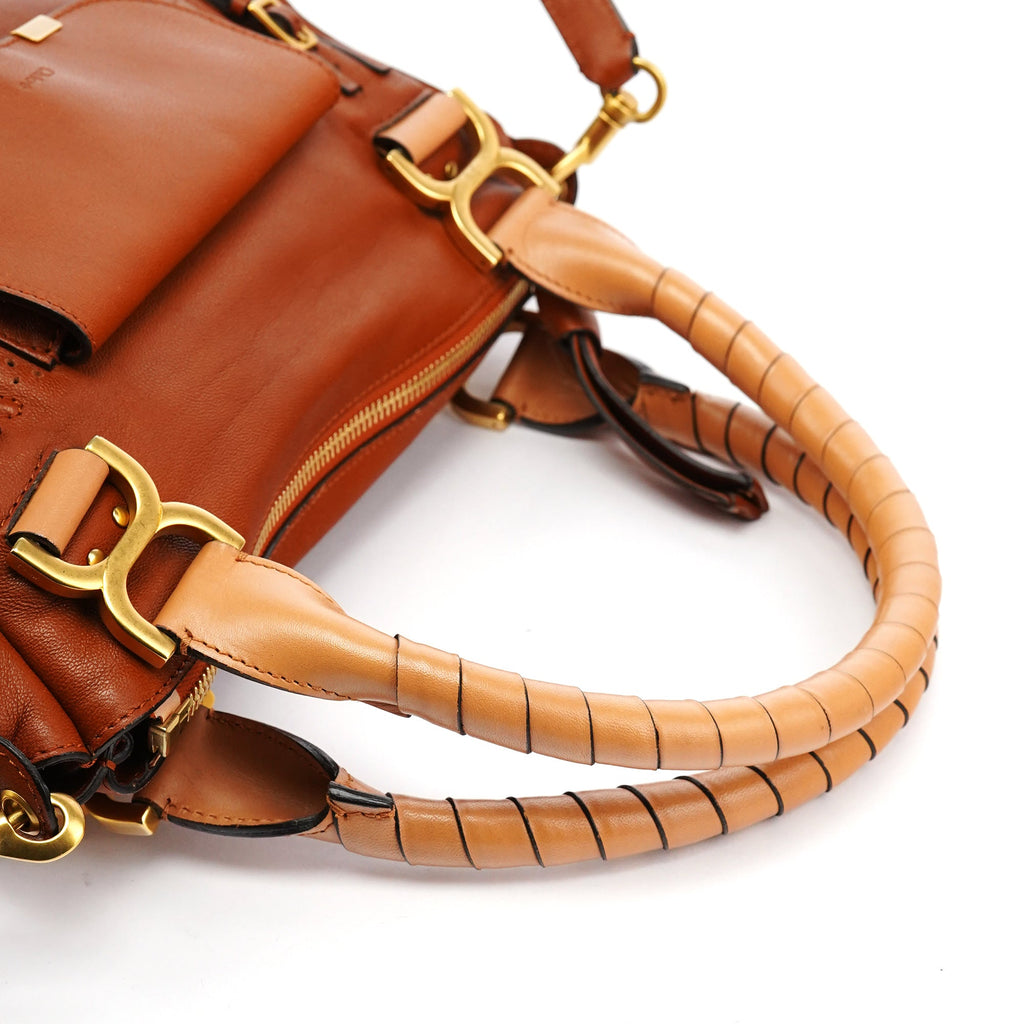 Brown Leather Marcie Pocket 2-Way Bag