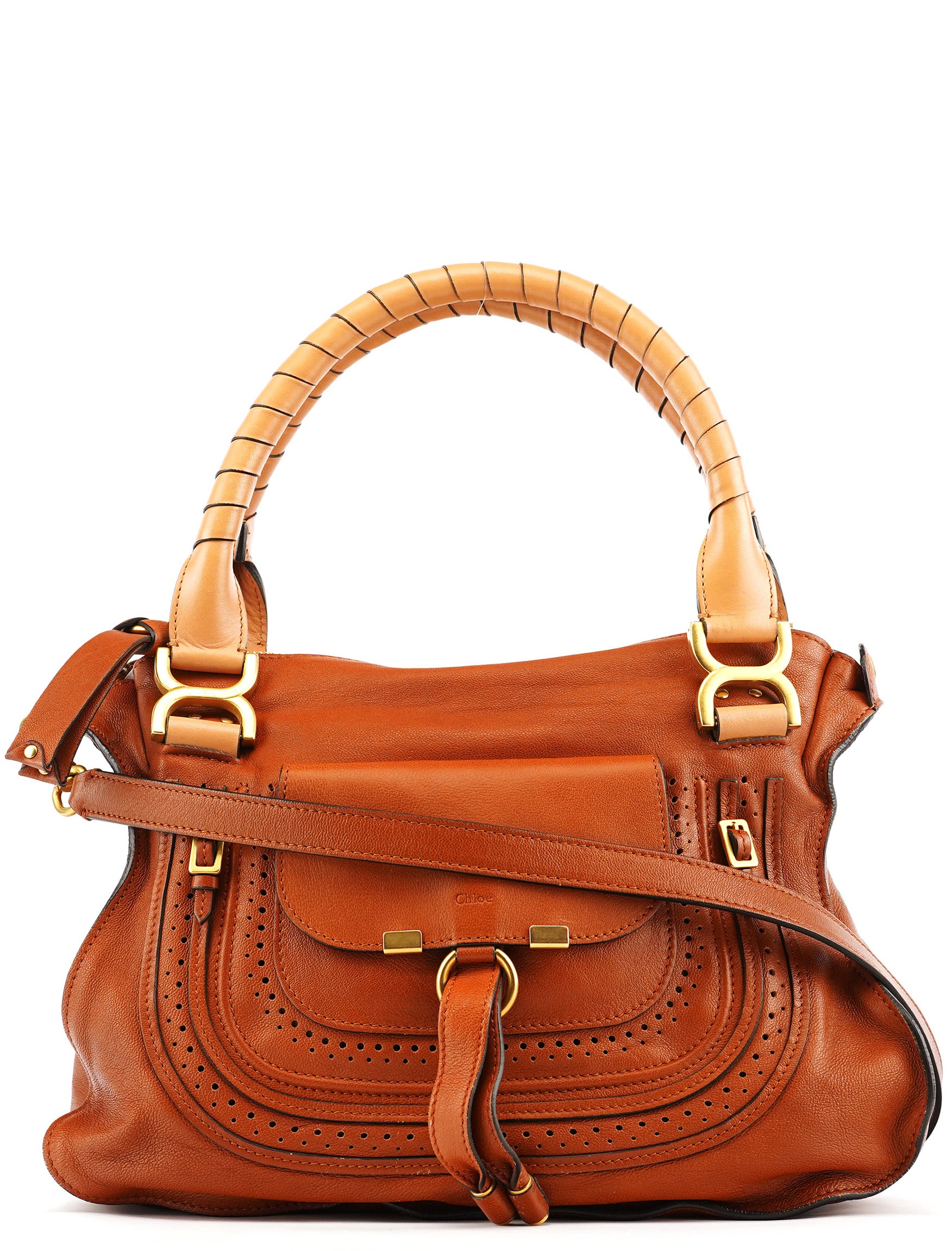 Brown Leather Marcie Pocket 2-Way Bag