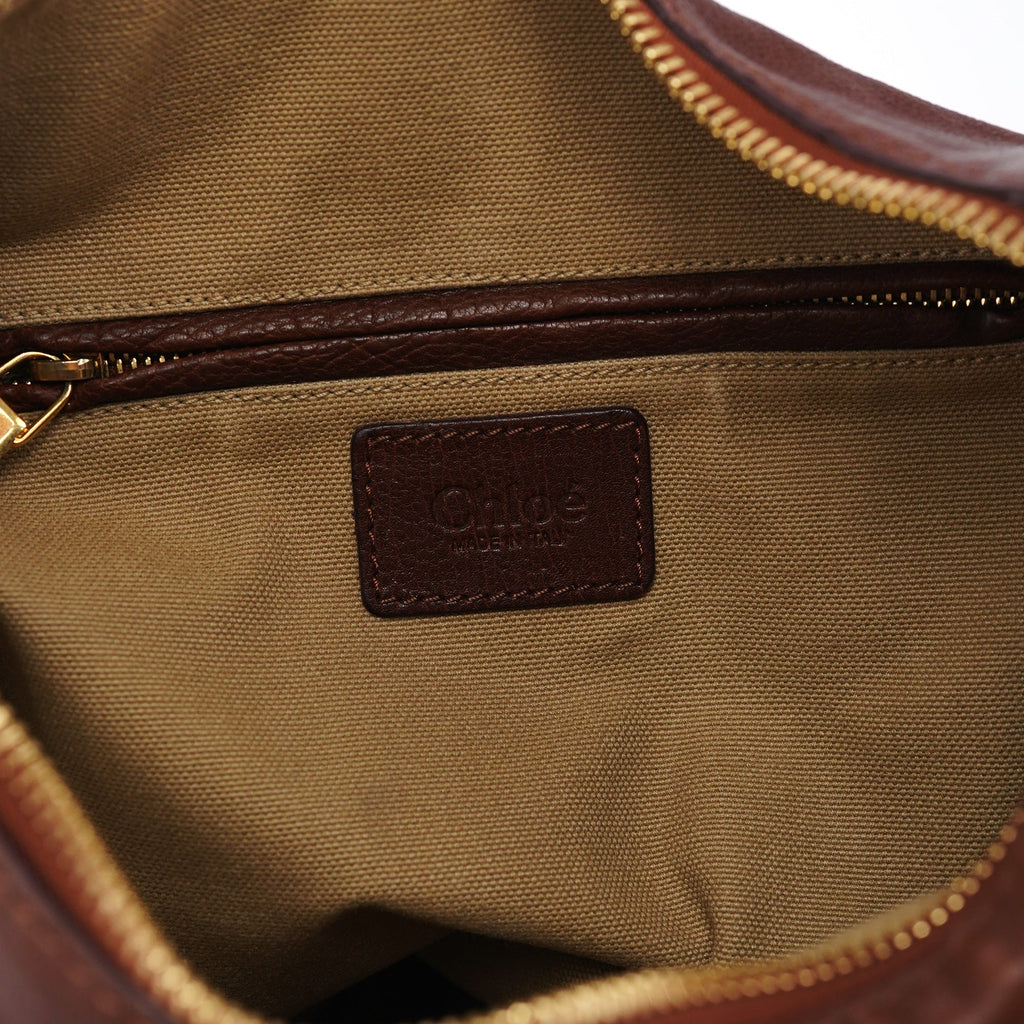 Brown Leather Marcie Shoulder Bag