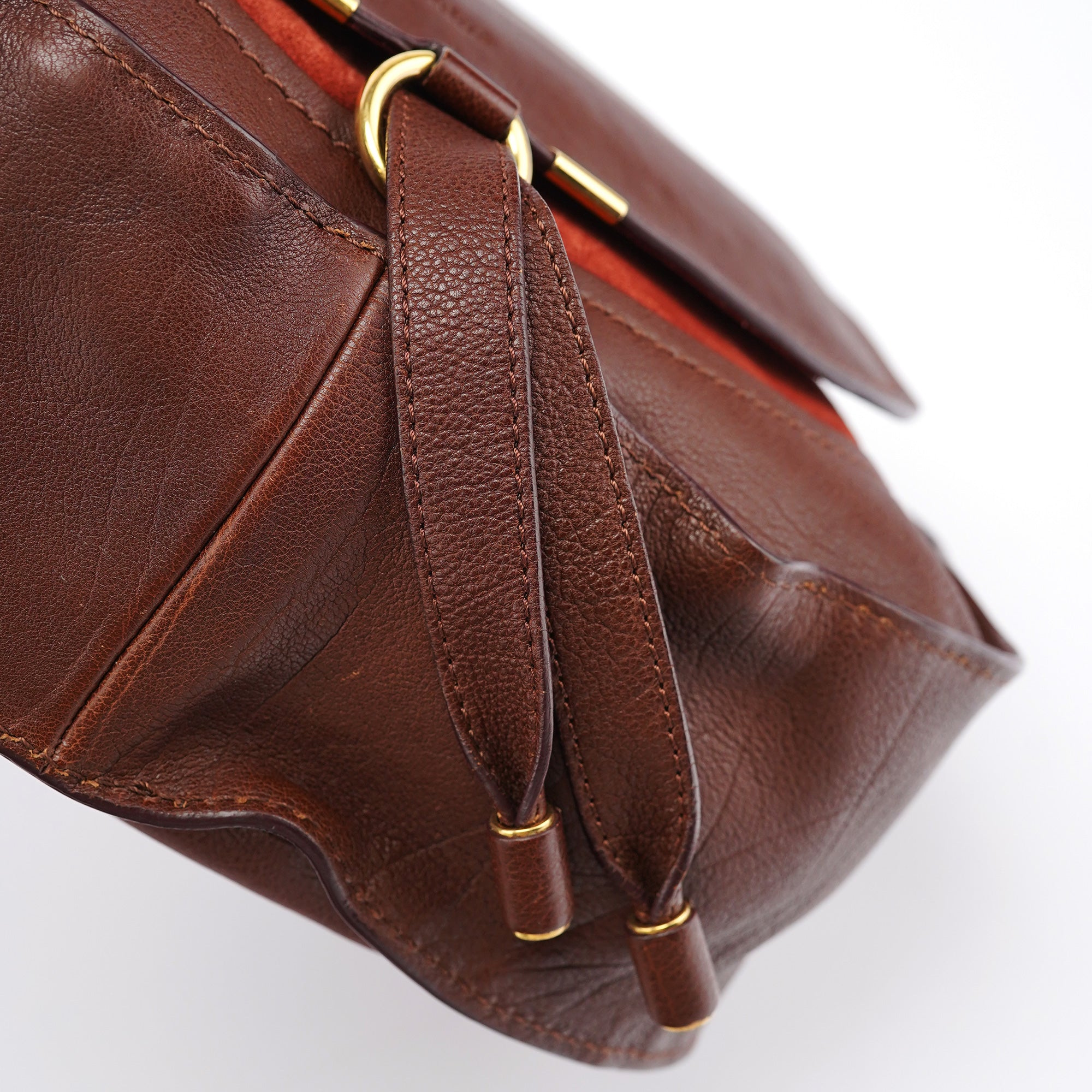 Brown Leather Marcie Shoulder Bag
