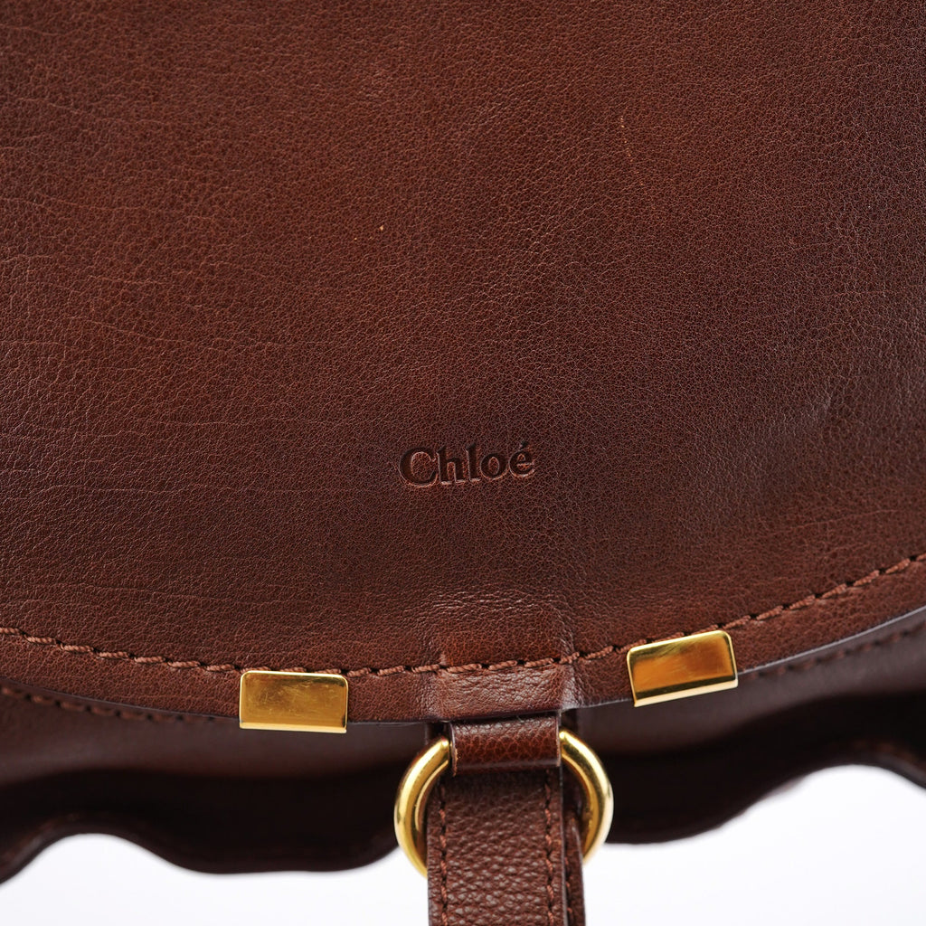 Brown Leather Marcie Shoulder Bag