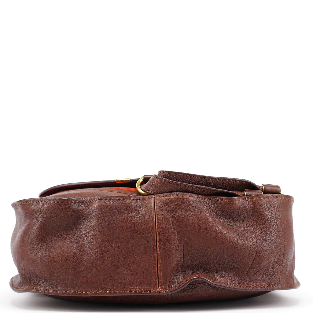 Brown Leather Marcie Shoulder Bag