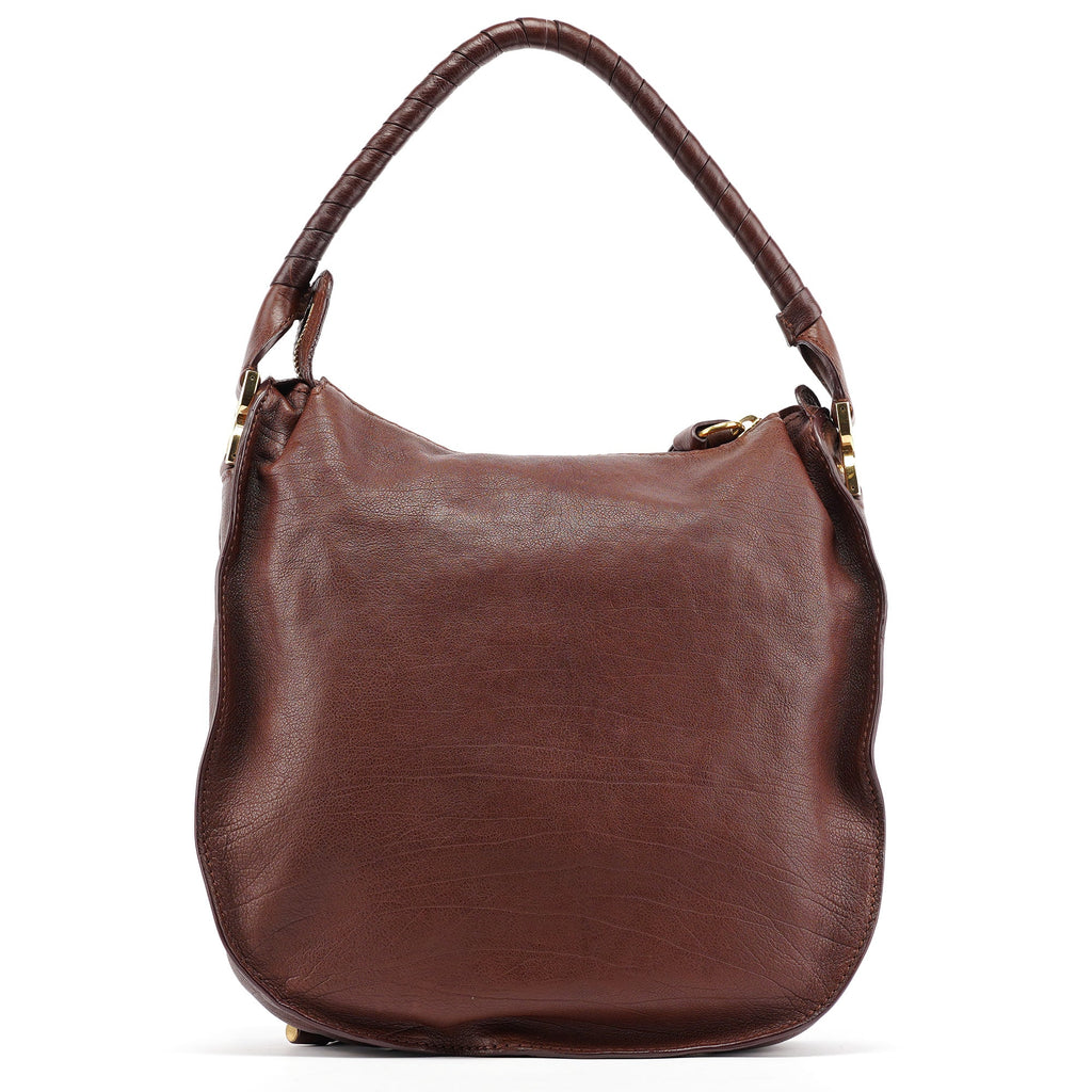 Brown Leather Marcie Shoulder Bag