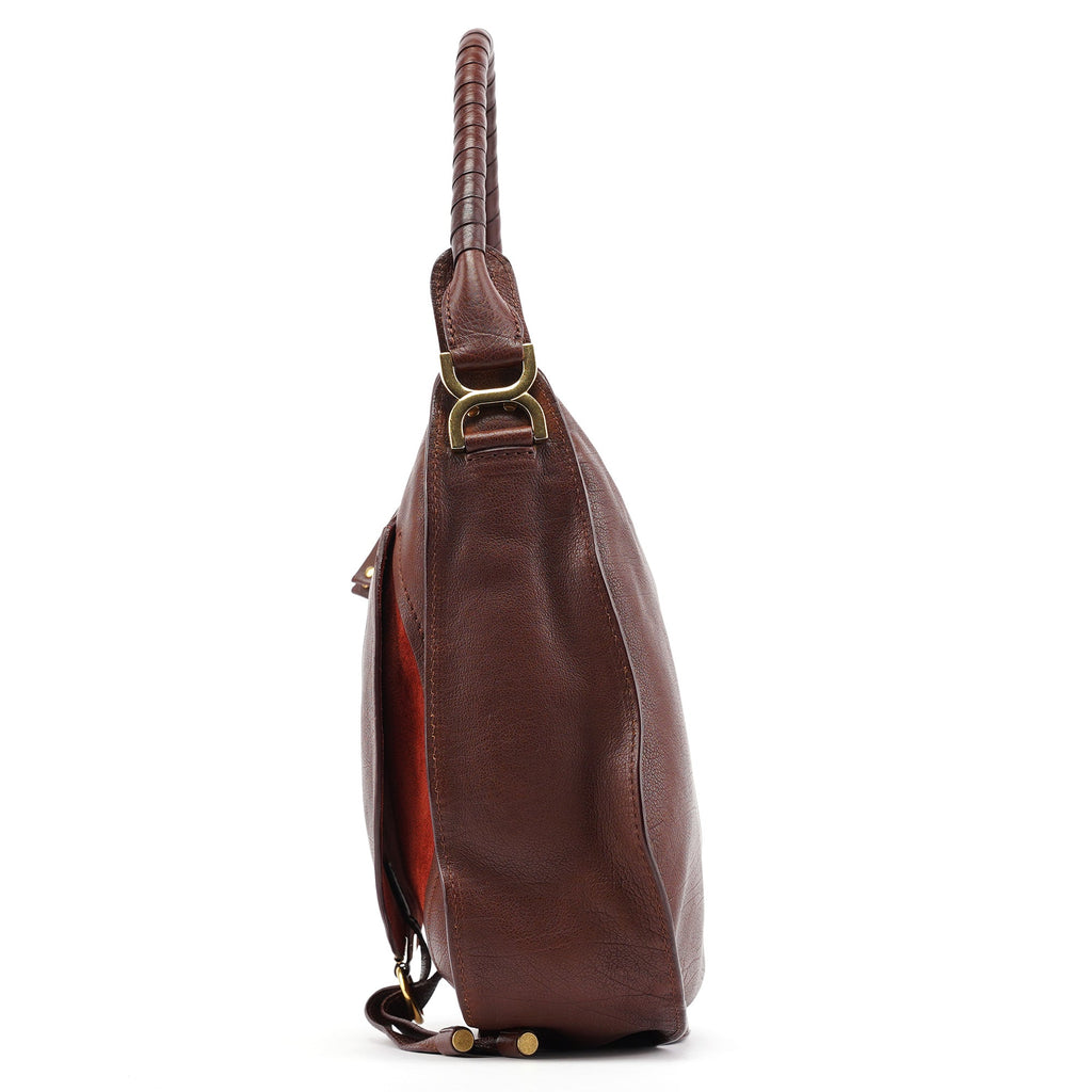 Brown Leather Marcie Shoulder Bag