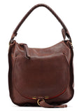 Brown Leather Marcie Shoulder Bag