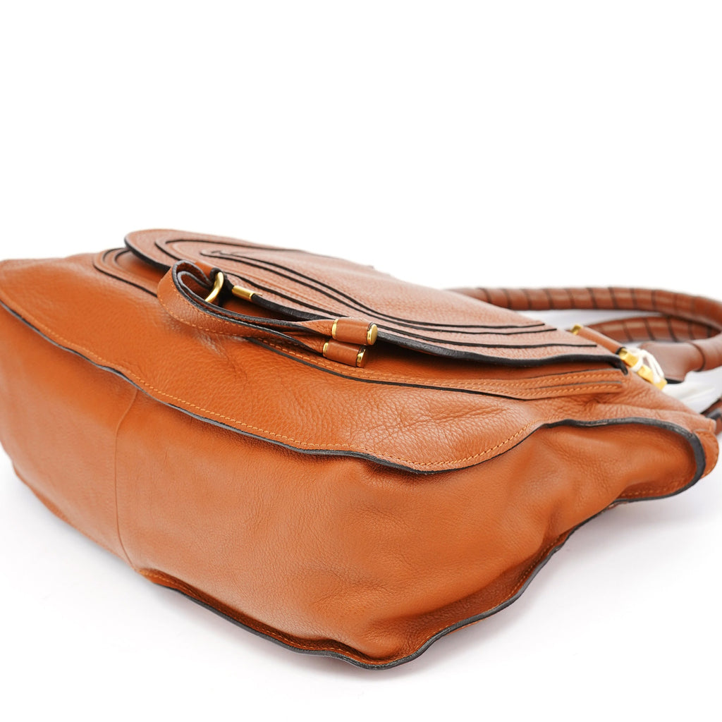 Brown Leather Marcie Shoulder Bag