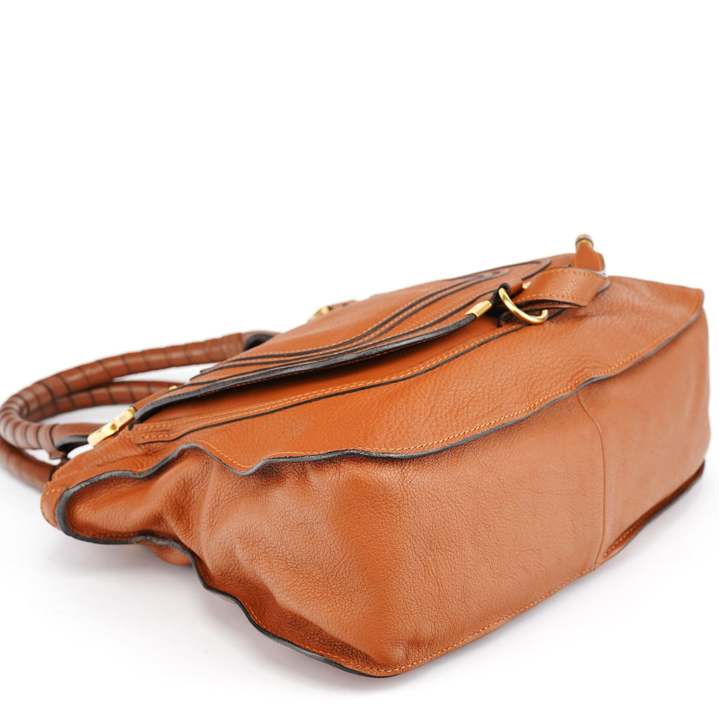Brown Leather Marcie Shoulder Bag