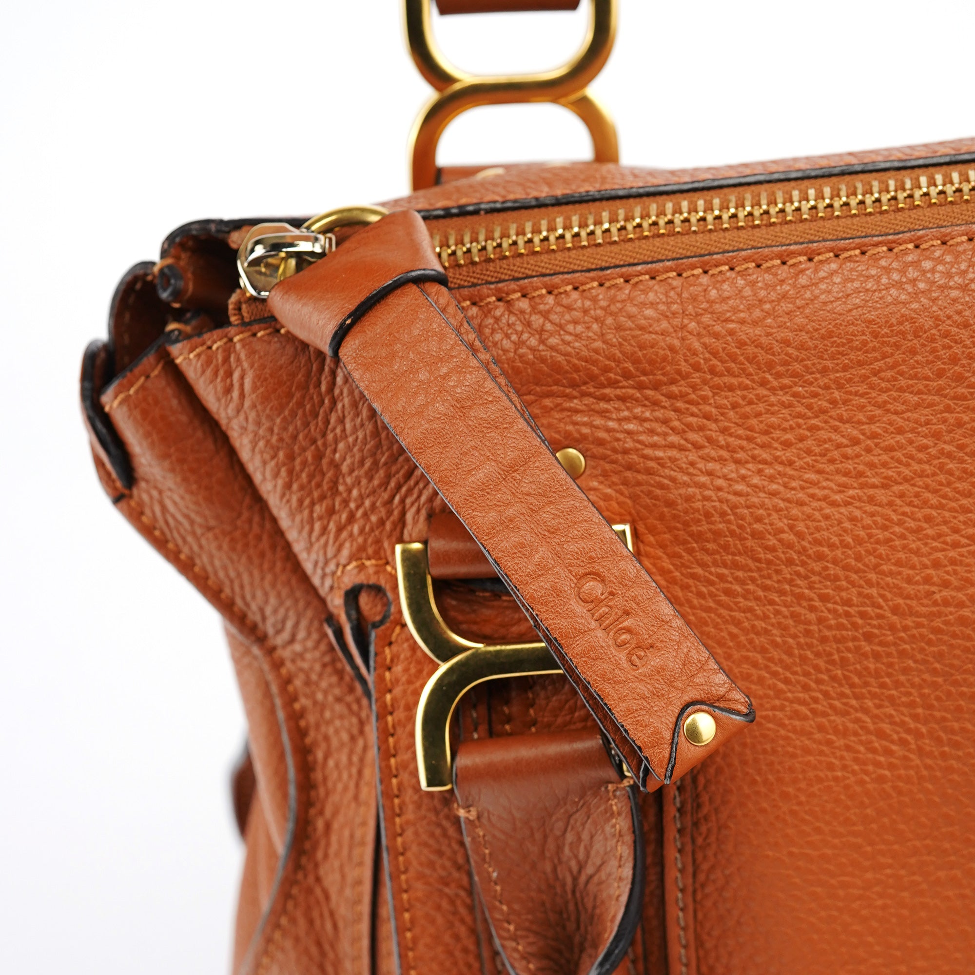 Brown Leather Marcie Shoulder Bag