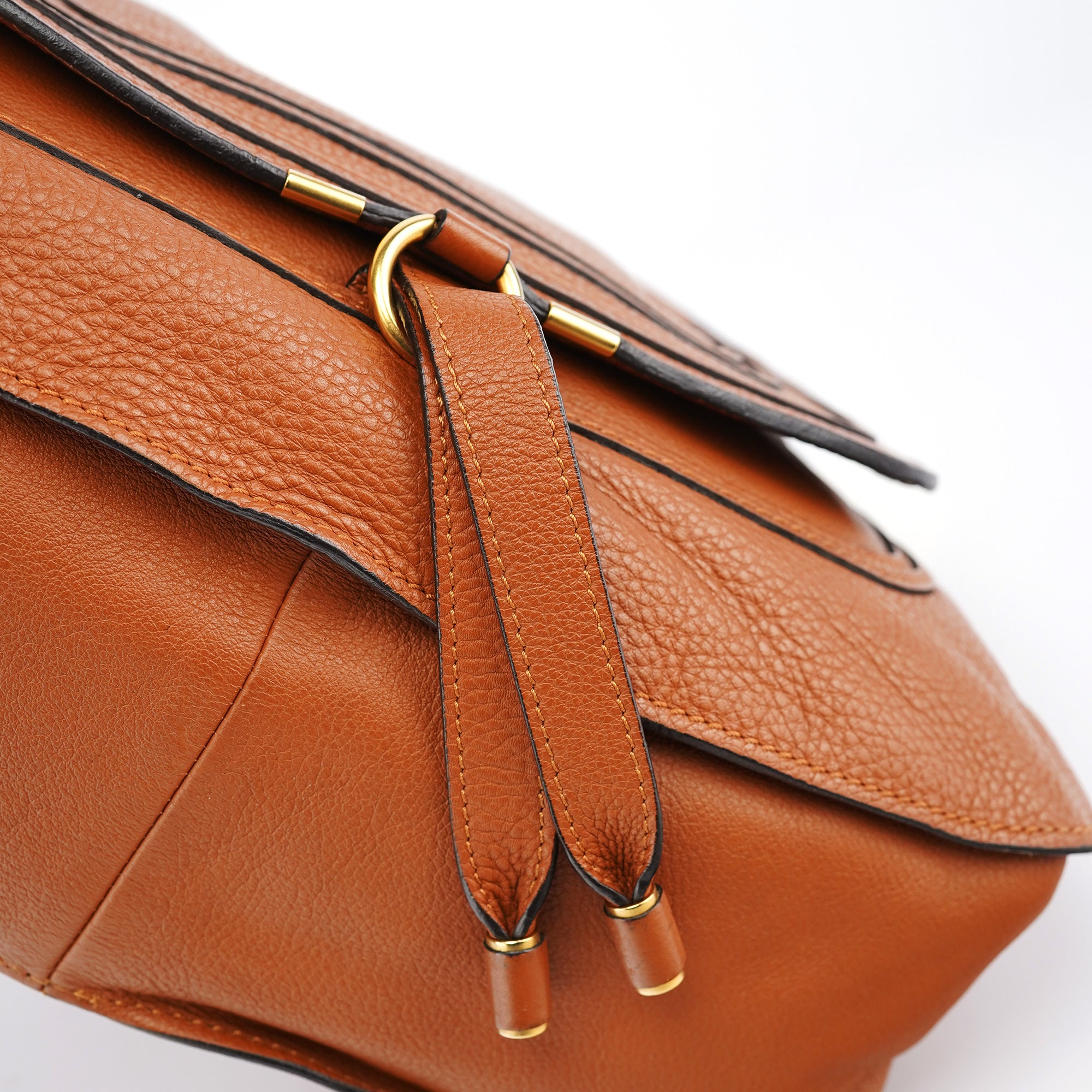 Brown Leather Marcie Shoulder Bag
