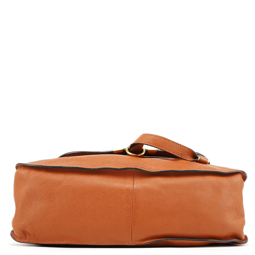 Brown Leather Marcie Shoulder Bag