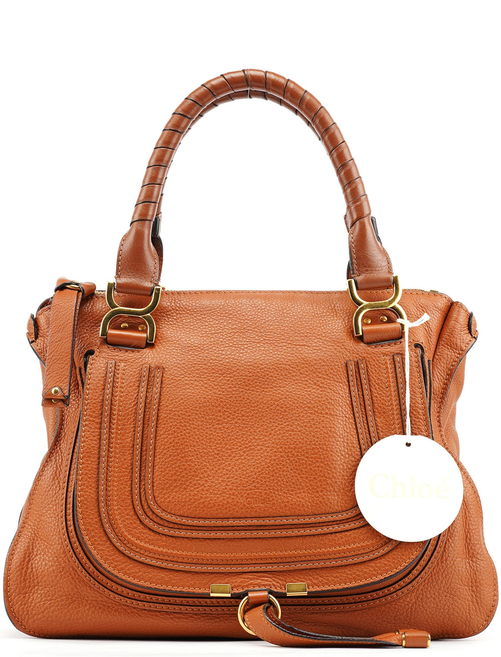 Brown Leather Marcie Shoulder Bag