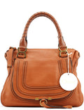 Brown Leather Marcie Shoulder Bag