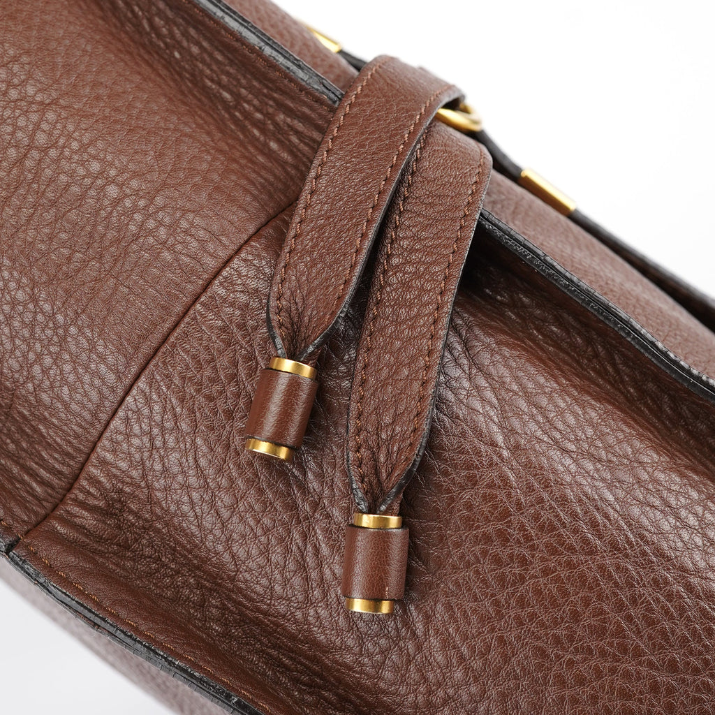 Brown Leather Marcie Tote Bag