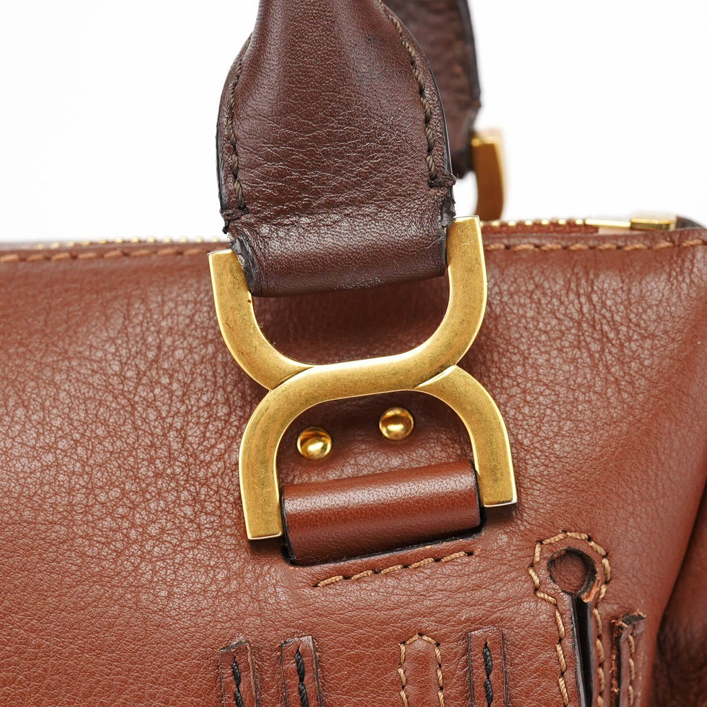 Brown Leather Marcie Tote Bag
