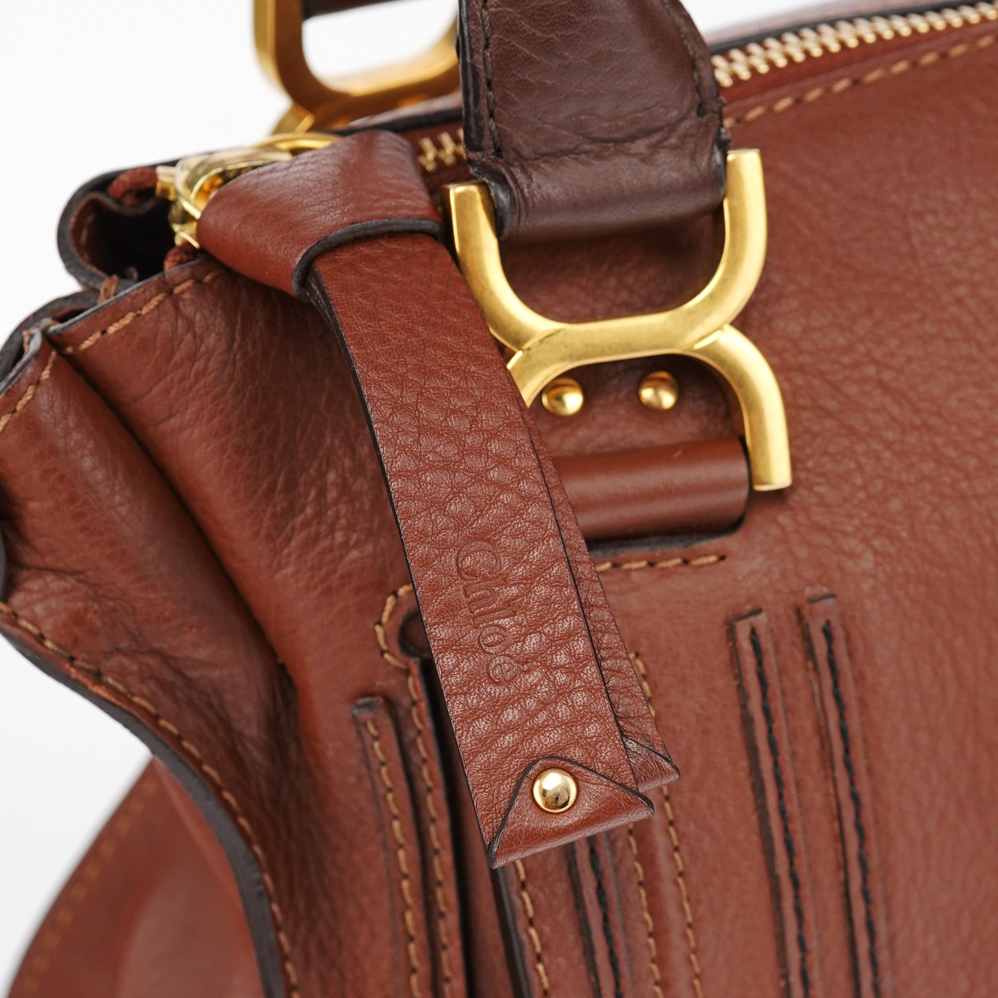Brown Leather Marcie Tote Bag
