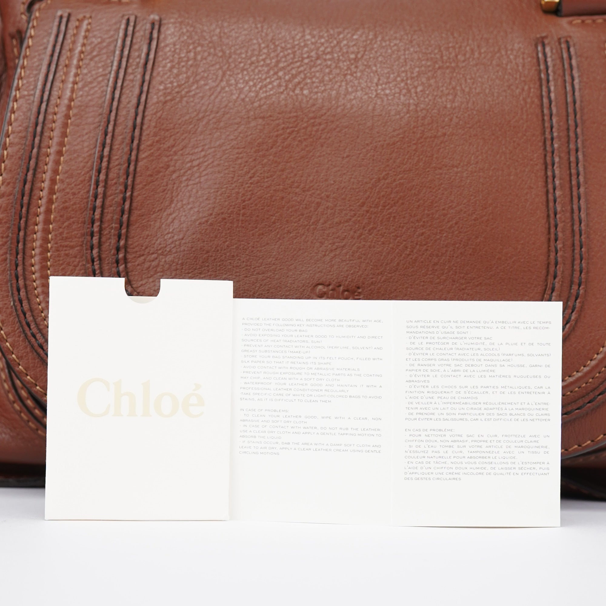 Brown Leather Marcie Tote Bag