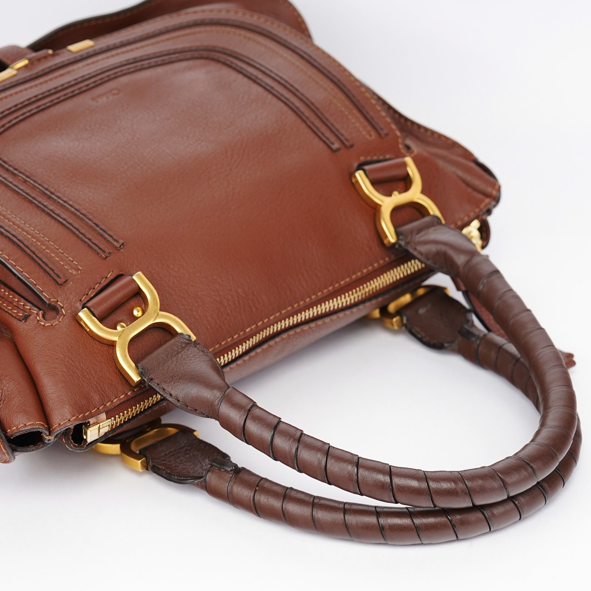 Brown Leather Marcie Tote Bag