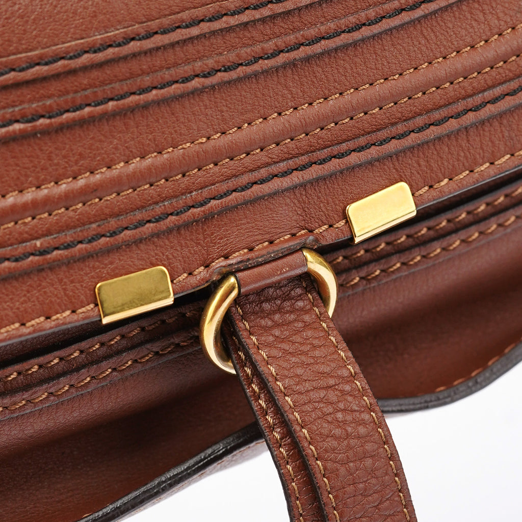 Brown Leather Marcie Tote Bag