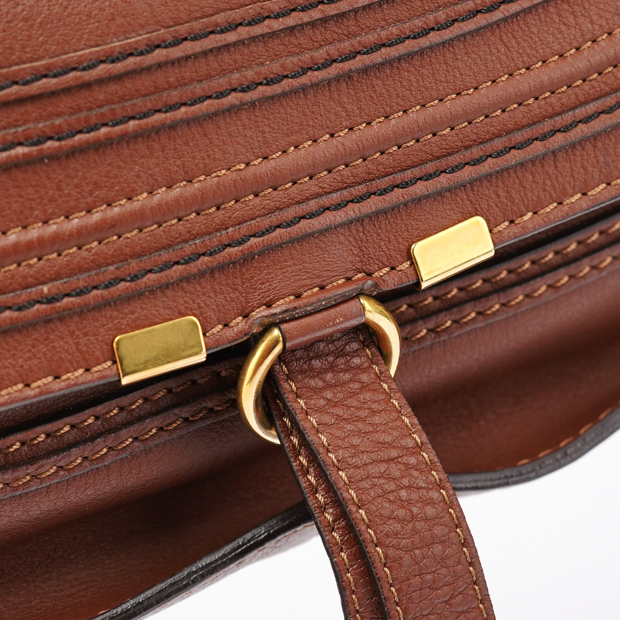 Brown Leather Marcie Tote Bag