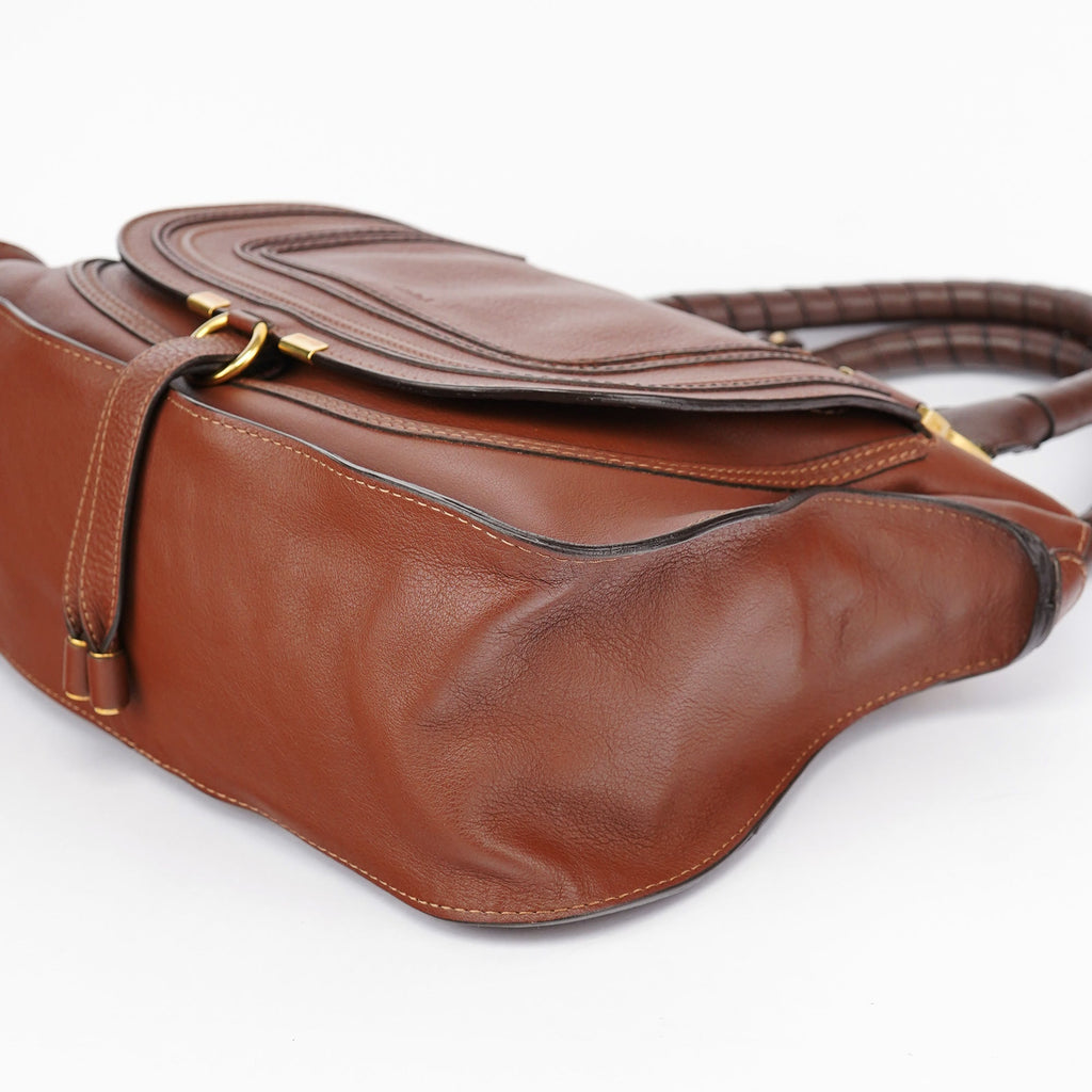 Brown Leather Marcie Tote Bag