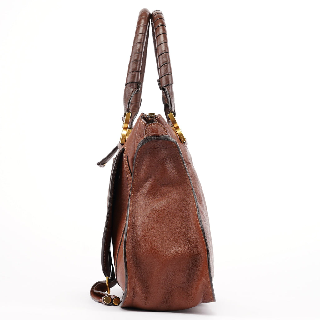 Brown Leather Marcie Tote Bag