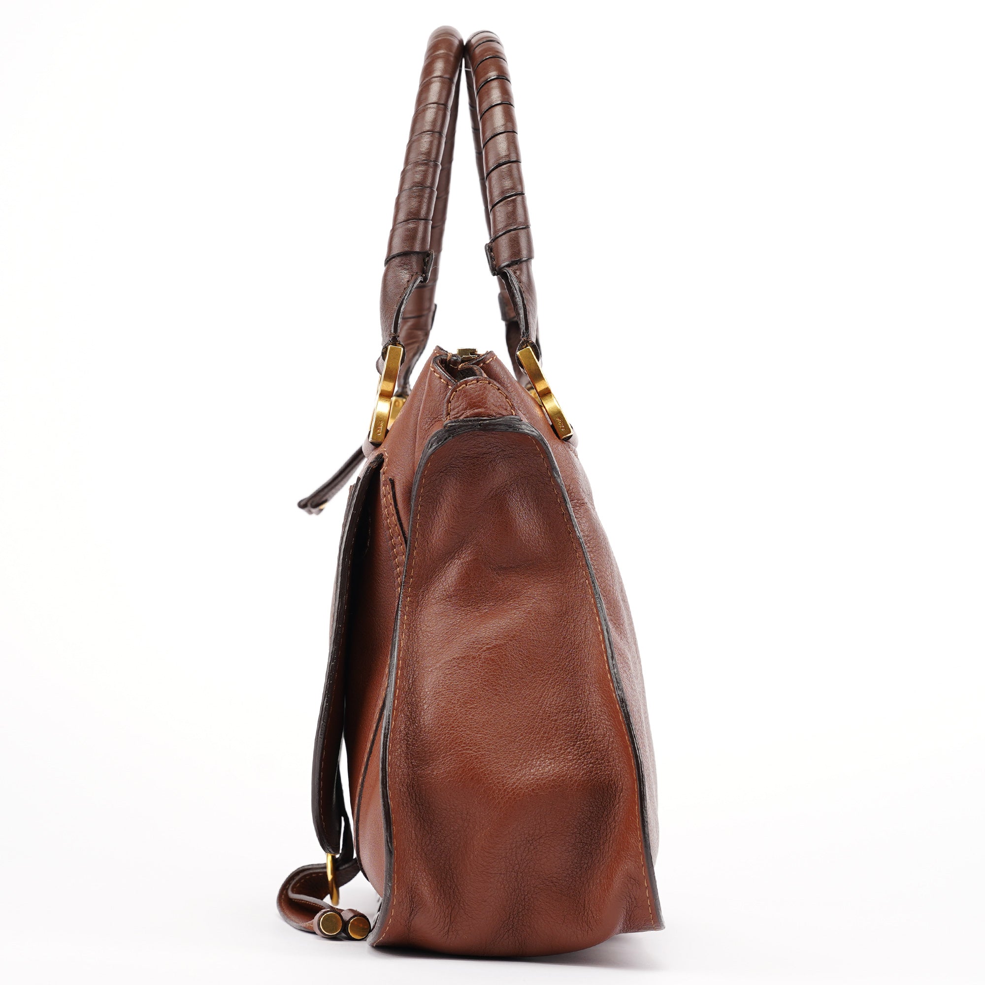 Brown Leather Marcie Tote Bag
