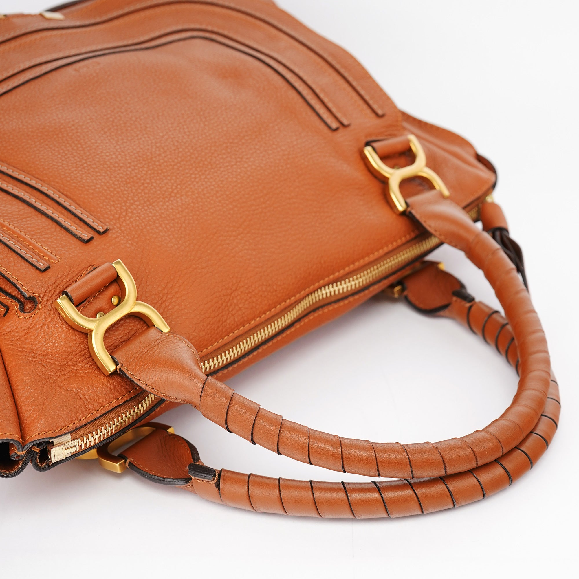 Brown Leather Marcie Tote Bag