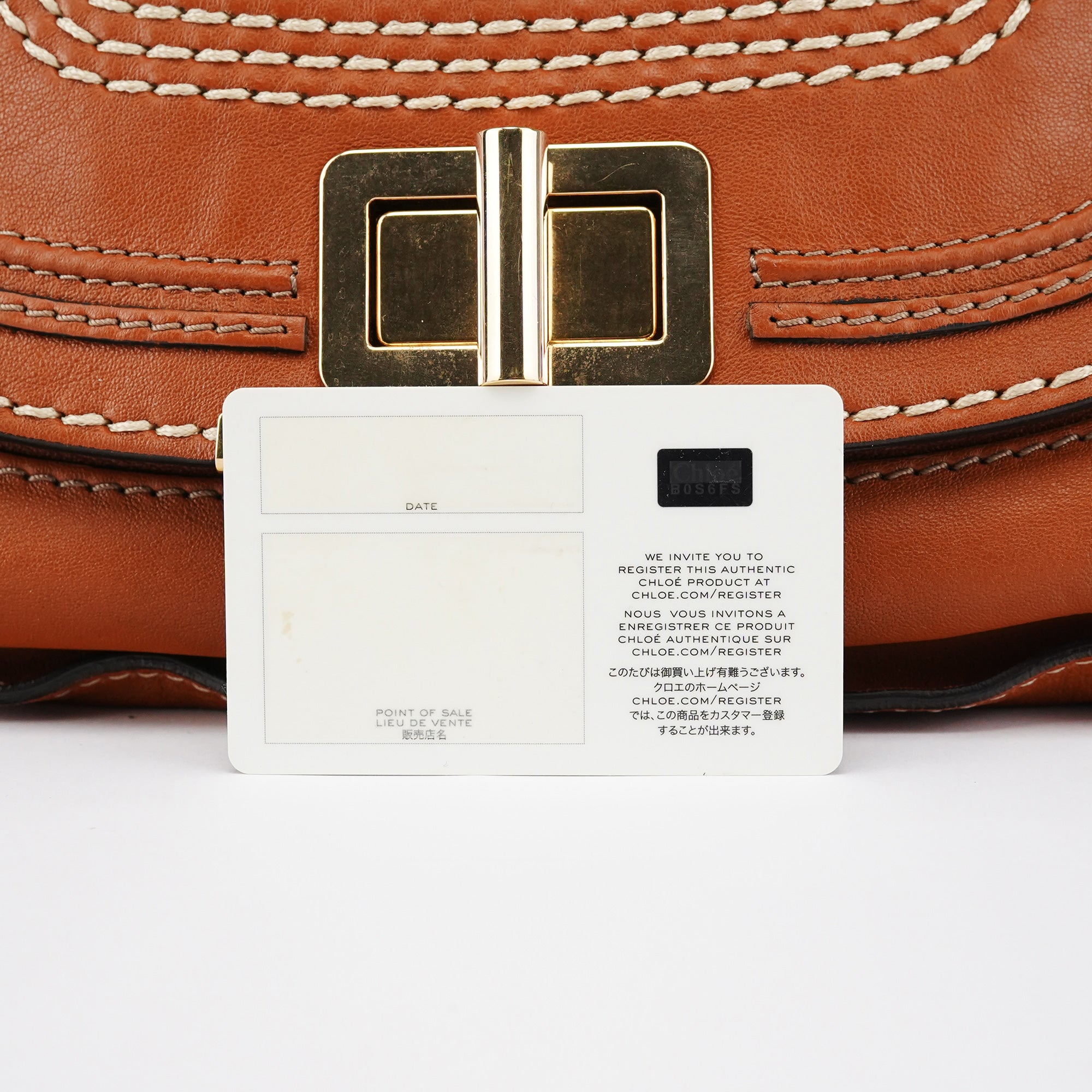 Brown Leather Marcie Turnlock 2-Way Bag