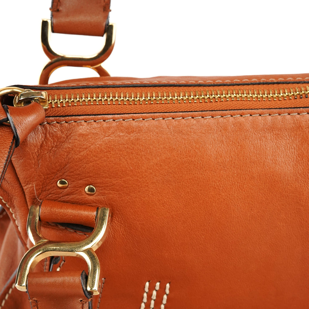 Brown Leather Marcie Turnlock 2-Way Bag