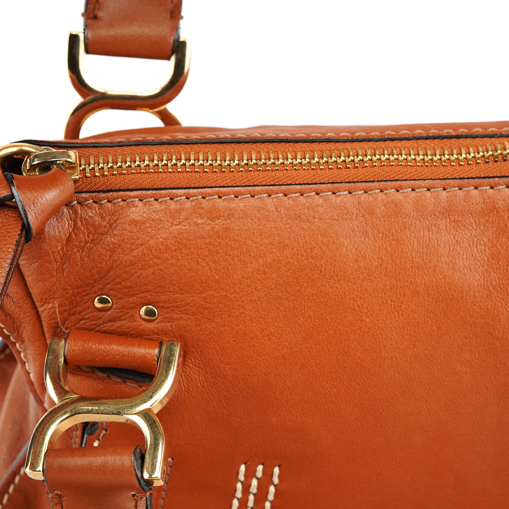 Brown Leather Marcie Turnlock 2-Way Bag