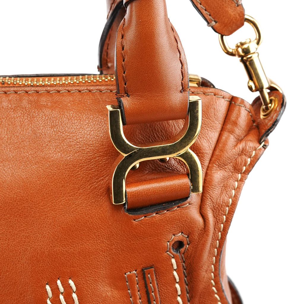 Brown Leather Marcie Turnlock 2-Way Bag