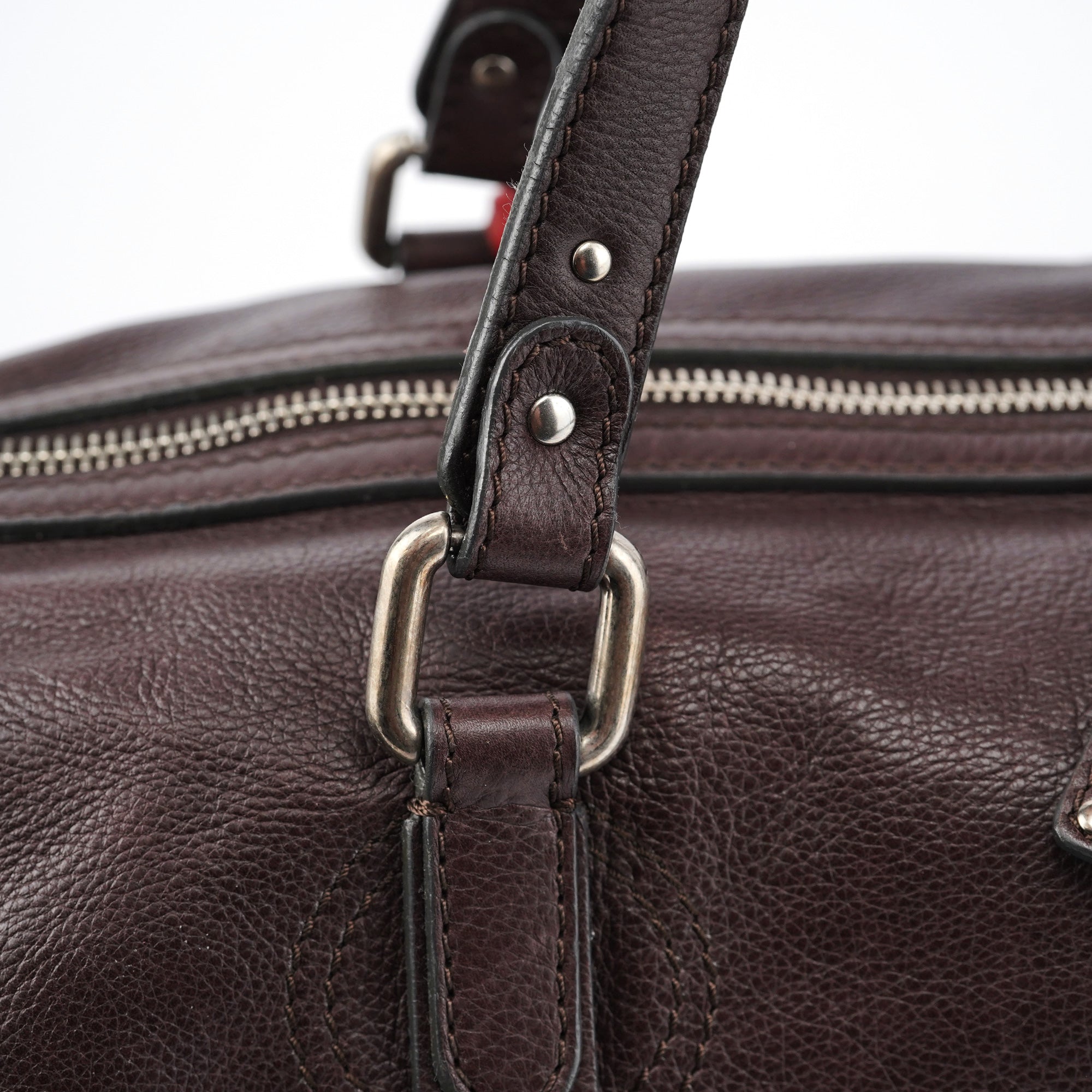 Brown Leather Paddington Boston Bag