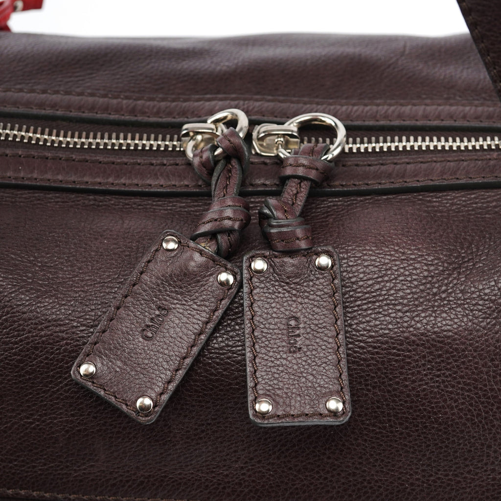Brown Leather Paddington Boston Bag