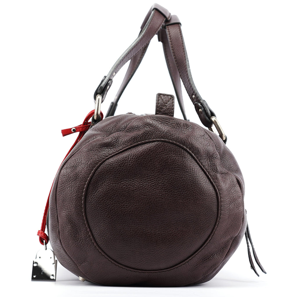 Brown Leather Paddington Boston Bag