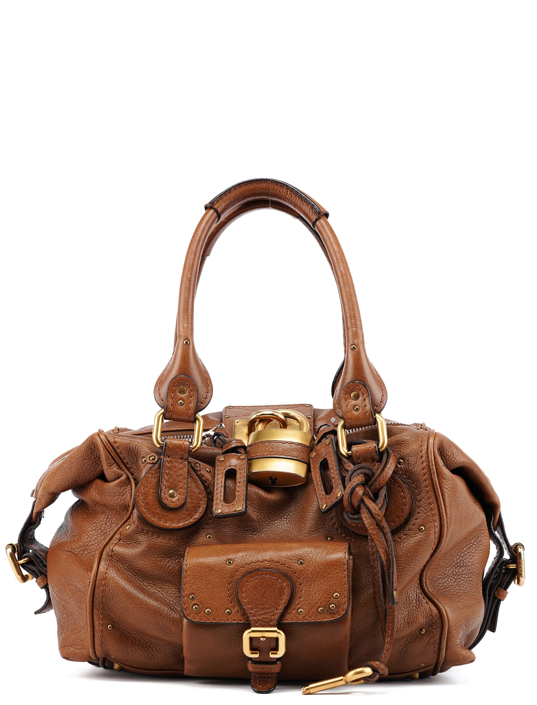 Brown Leather Paddington Padlock Shoulder Bag